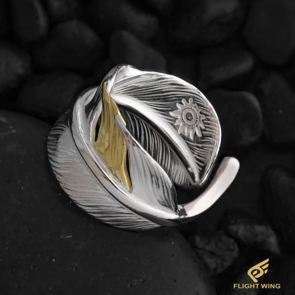 【新品】K18 Point SV Feather Ring / La Key ラキー ポイントフェザーリング