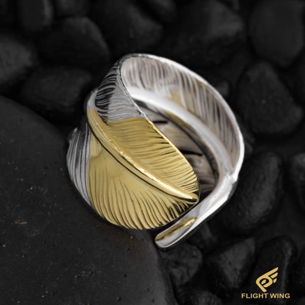 【新品】K18 Top SV Feather Ring / La Key ラキー 先金フェザーリング