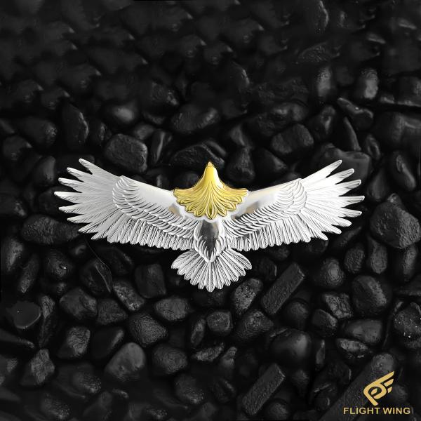 【新品】K18 Head Eagle Medium Size / Back Arabesque / Full Lines / La Key ラキー 頭金 唐草中イーグル