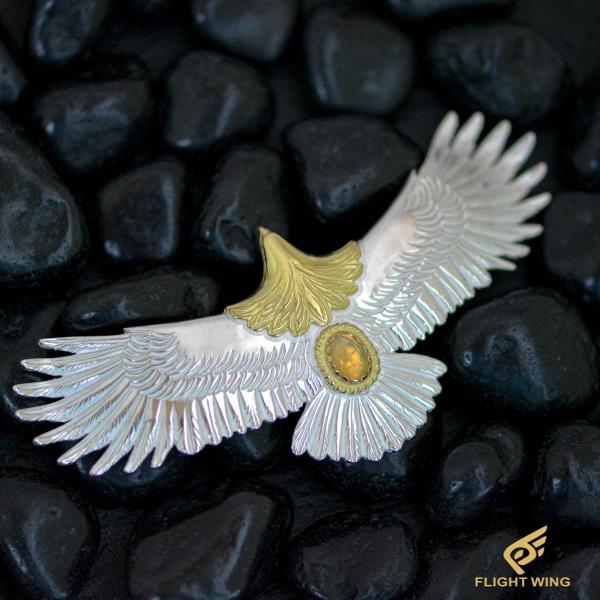 【新品】K18 Head Eagle Large Size With K18 Rope Opal / La Key ラキー 頭金 金縄オパール付き大イーグル