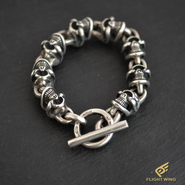 【新品】8 Skull Link Bracelet / Stop Light ストップライト 8スカルリンクブレス