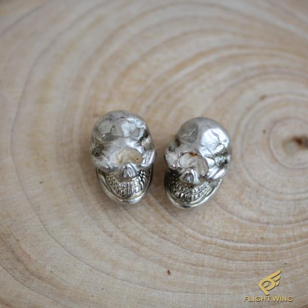 【新品】2 Skull Shoe Buckles / Stop Light ストップライト スカルシューバックル