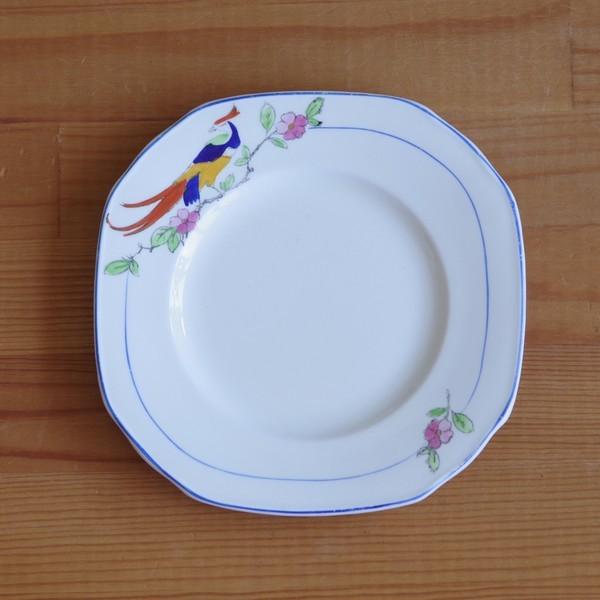 Grindley グリンドリー 鳥 花柄 デザートプレート ケーキ皿 角皿 15cm アールデコ 1113 1 4 Grindley Bird Square Plate 15cm 1113 1to4 Flohmarkt フローマルクト 通販 Yahoo ショッピング