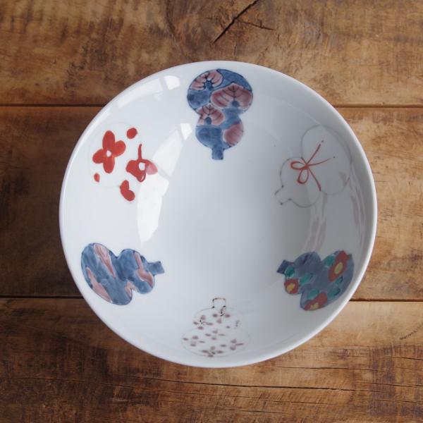 有田焼 六瓢箪 小鉢 浅鉢 ひょうたん 14cm レトロ 手描き むびょうたん