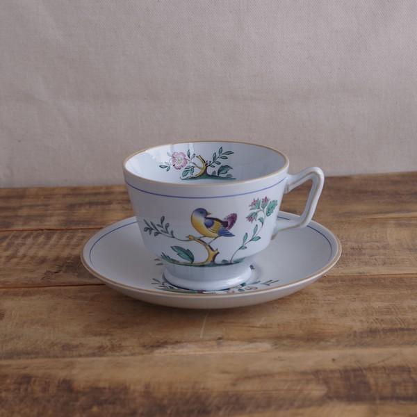スポード クィーンズバード ティーカップ ソーサー 鳥 イギリス ヴィンテージ 食器 #220223-5