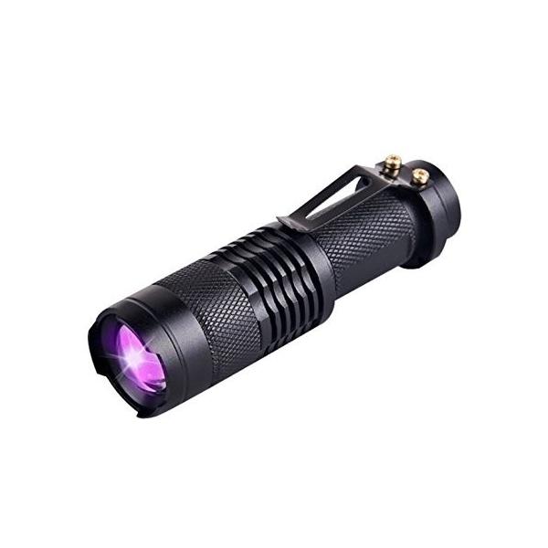 LED 懐中電灯 小型 ブラックライト 紫外線 395nm LED UVライト 紫外線ライト LEDライト UV懐中電灯 汚れ対策 ペット ミニライト 軽量 蛍光確認 蛍光反応