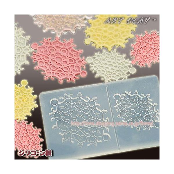 ＜使用できる素材＞　樹脂粘土・レジン・銀粘土型（材質）　シリコーンゴム　サイズ：32×26ミリ・25×20ミリ・厚み：約1.5ミリ(薄めです。）商品についている説明書は銀粘土用ものです。樹脂粘土やレジンをお使いの場合は下記の使い方をご参照く...