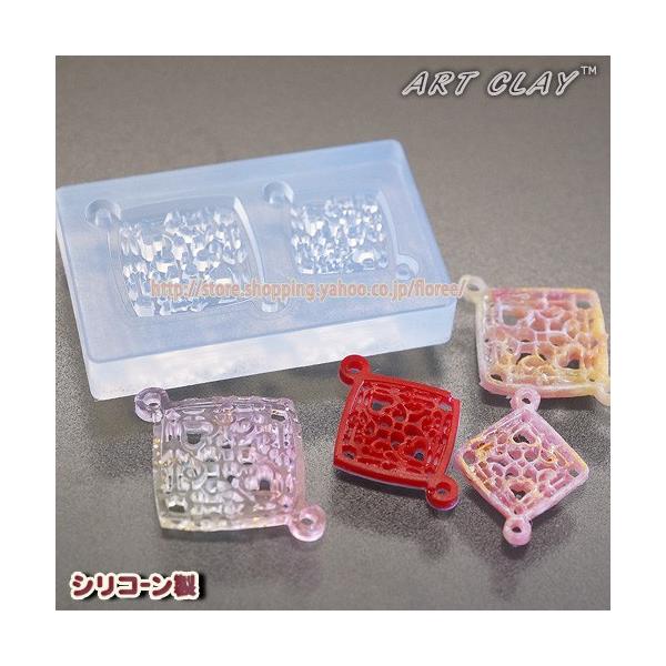 ＜使用できる素材＞　樹脂粘土・レジン・銀粘土型（材質）　シリコーンゴム　サイズ：19ミリ・14ミリ角(リング部分4ミリの突起）商品についている説明書は銀粘土用ものです。樹脂粘土やレジンをお使いの場合は下記の使い方をご参照ください。【樹脂粘土...