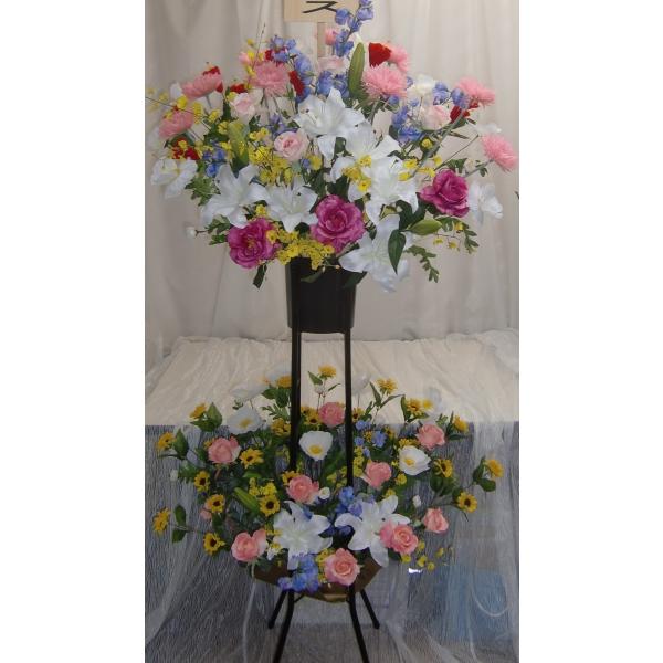 造花スタンド花は大阪府・兵庫県・京都府へ自社便で配達します。２ケ以上同時に配達できる場合は関西全域に配達します。阪神間及び近辺の場合は配達時間の指定が可能ですが、他の地域の配達は午前中ご希望の場合は前日配達とさせていただきます。一定期日後（...