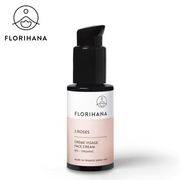 フロリハナ 3ローズフェイスクリーム 保湿 顔 オーガニック フェイスクリーム 50ml ローズ スキンケア 高保湿 乾燥肌 年齢肌