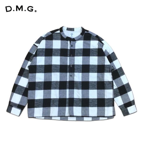 D.M.G. D.M.G 16-787X 33-8 スタンドカラーシャツ ビエラ起毛チェック