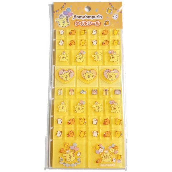 ポムポムプリン　6点セット　ちびっとも　タイルシール sanrio（サンリオ） ティーシーピー ポムポムプリン タイルシール