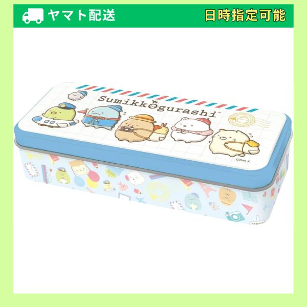 すみっコぐらしの缶にクランチチョコが入った商品です。内容表示シール下の底面にもかわいいデザイン入り。