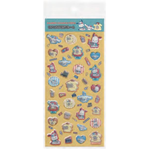 [Release date: April 30, 2026]ポムポムプリン/ポチャッコ/シナモロール●キラフチ樹脂もりシール（ぷっくり＆キラキラフチ＆ラメ入り）・ぷっくり×ラメでかわいさ倍増！人気の樹脂もりシール。キラキラの金フチがついた贅...