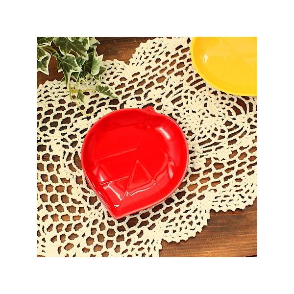 レッド葉っぱプレート(洋食器 お皿 プレート カフェ風 カフェ食器 業務用 業務用食器 アウトレット 訳あり 多治見美濃焼 日本製)