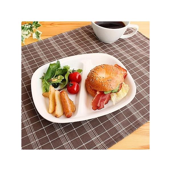 強化磁器仕切りランチプレート