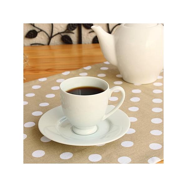 100cc高台デミタスコーヒーカップ＆ソーサー (洋食器 白い食器 伏せ焼 アウトレット 日本製)