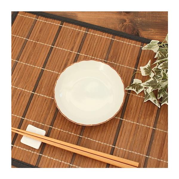 縁サビ 輪花小皿(和食器 小皿 お皿 取り皿 プレート アウトレット込み 訳あり 業務用 業務用食器 多治見美濃焼/日本製T)