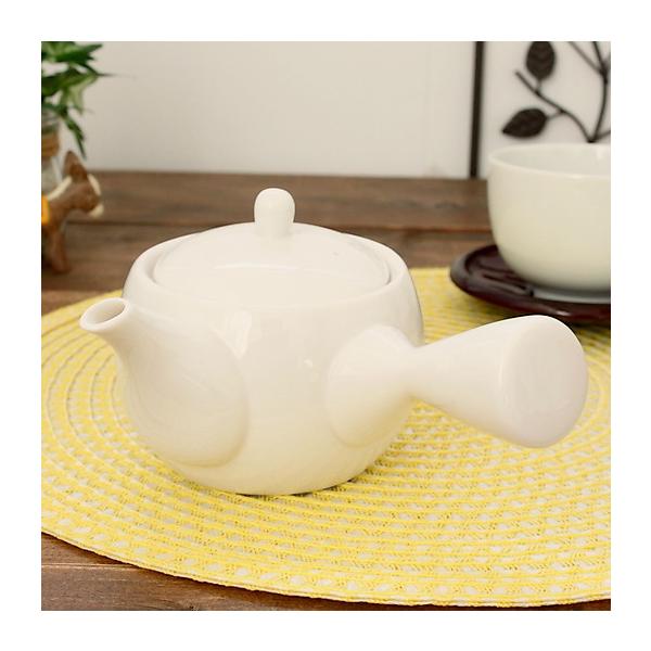 急須 アイボリー(茶漉しなし)(茶器 急須 ポット 陶製ポット 茶器 日本茶 お茶 ティー用品 業務用 和食器 白い食器 アウトレット 美濃焼 日本製T)