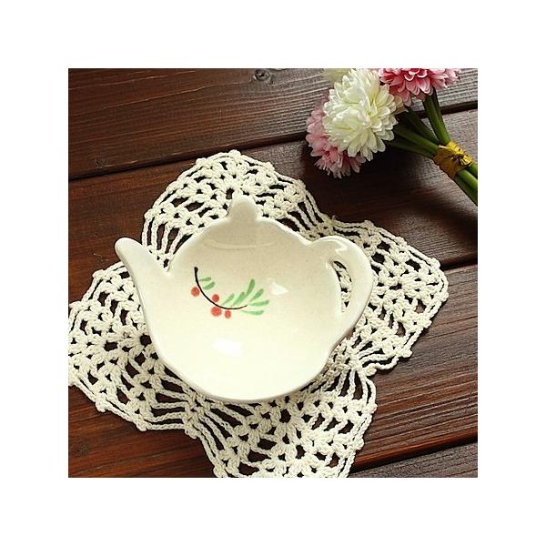 貫入ティーポット小皿 (洋食器 和食器 プレート 小皿 紅茶 醤油皿 薬味皿 アウトレット 日本製)