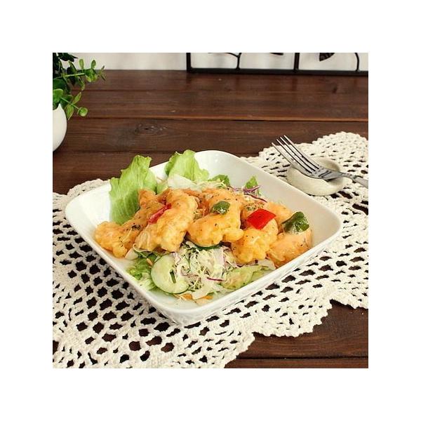 16cm白いスクエア鉢 (洋食器 白い食器 中皿 プレート ボウル アウトレット 日本製)