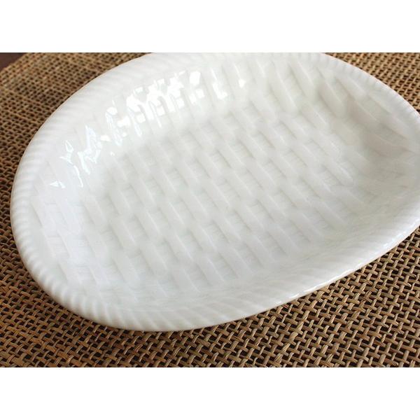 網目模様プレート (洋食器 白い食器 中皿 取り皿 強化磁器