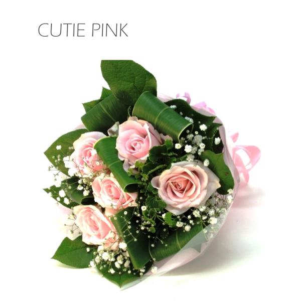 Cutie Pink ピンク系の薔薇とかすみ草の可愛いブーケ Cutie Pink フラワーエキスプレス ヤフー店 通販 Yahoo ショッピング