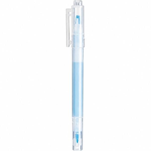無印良品 窓付き蛍光ペン 青 ブルー 1本