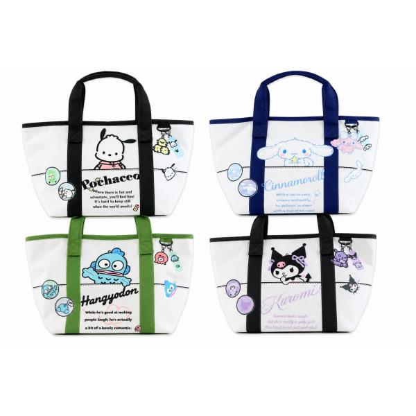サンリオ 手提げバッグ だまし絵バッグ トートバッグ  ヤスダ通商 クロミ シナモロール ポチャッコ ハンギョドン 可愛い 送料無料