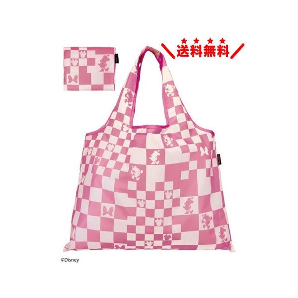 プレーリードッグ ディズニー エコバッグ 【市松 ミニー】 大容量 2WAY 折りたたみ ショッピングバッグ おしゃれ 可愛い メール便無料