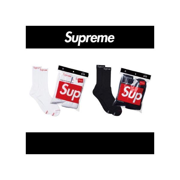 Supreme（シュプリーム） × Hanes Socks White or Black 1足 送料無料