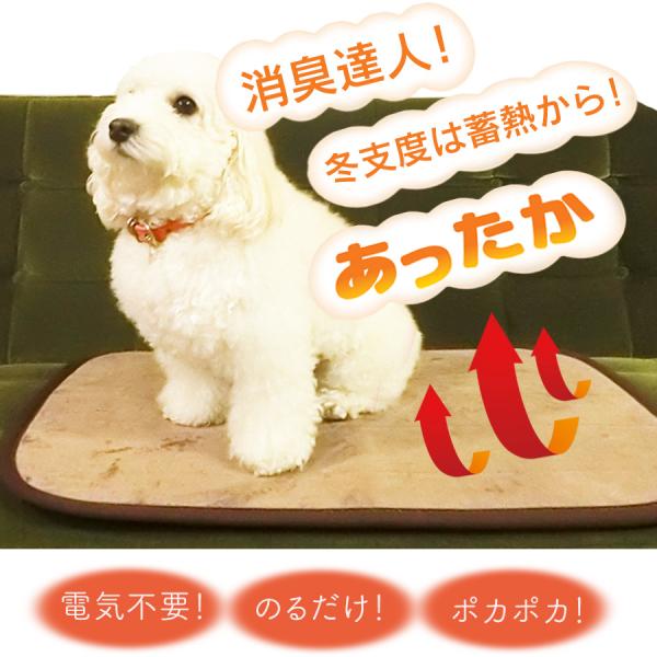 毎日使っても、臭わない消臭達人搭載の 蓄熱あったかマット の誕生！電気不要で家計にやさしいエコマット！乗っかるだけで、ぽかぽかあったか。電気いらずでお留守番も安心の国産品ふんわりボア素材。ベッドに敷くだけで冬仕様に。裏地は消臭達人（R）で、...
