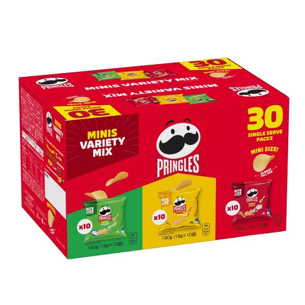 ●商品名プリングルス ポテトチップス プリングルズ ミニ バラエティボックス コストコ 3種類 30袋 サワークリーム オニオン チーズ オリジナル まとめ買い 個包装 小分け シェア ポテチ お菓子●特徴・持ち運びに便利な小袋タイプ・食べ...