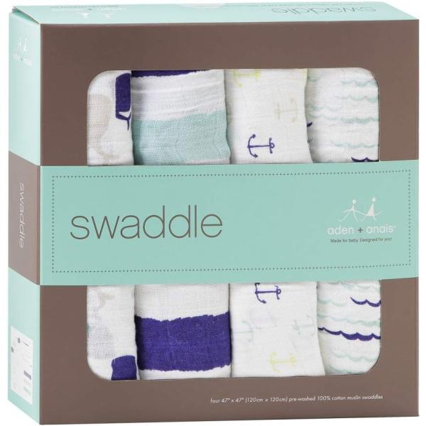 エイデンアンドアネイ Aden Anais おくるみ Classic Swaddle 4 Pack ハイシーズ 55 並行輸入品 Pymr Go Th