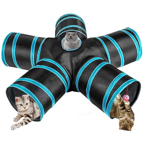 Greesuit 猫 トンネル 猫 おもちゃ 5通 キャットトンネル ペット玩具 折りたたみ式 お留守番に ペット用品 子犬 うさぎおもちゃ Apaproduction Fr