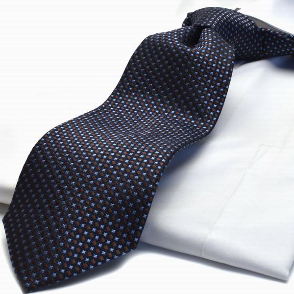 サイズ縦143センチ×幅8センチ材　質シルク１００％色ネイビーにブラウンのドット柄製造元中国商品説明写真と多少の色の異なりはご了承下さい。 ポイント利用