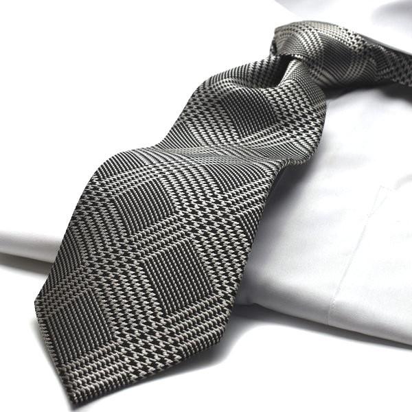 HUGO ネクタイ グレンチェック ブラック VALENTINO ヒューゴバレンチノ