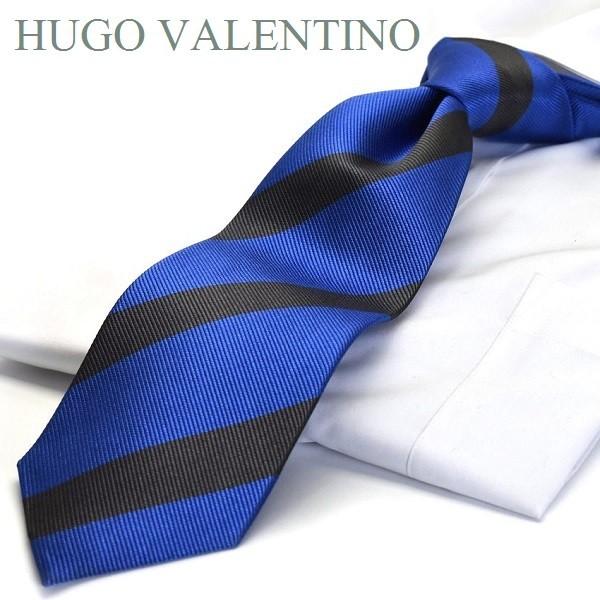 春物入荷 入学 入社 卒業 ネクタイ Hugo Valentino ストライプ ブルー ダークグレー Type C 270 Type C 270 ネクタイの専門店flying Blue 通販 Yahoo ショッピング