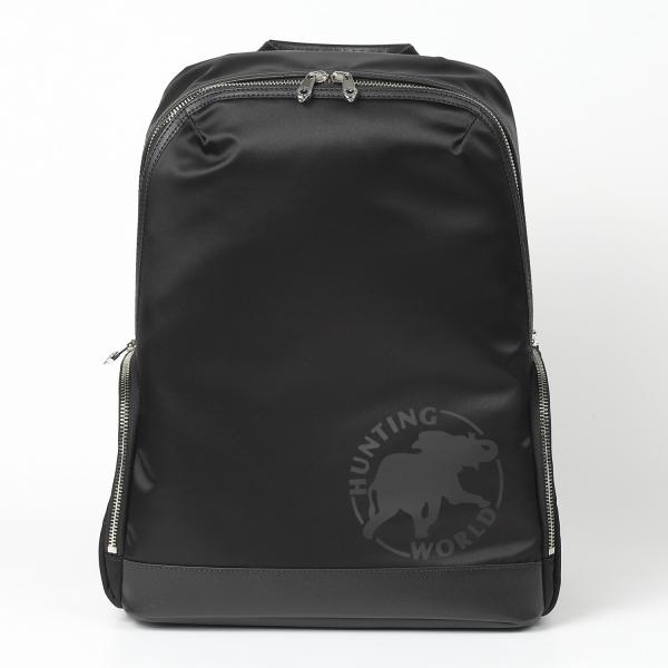 美品　ハンティングワールド 3wayリュック ブラック　バチュークロス ハンティングワールド/リュックサック/黒/バチュークロス×レザーの買取
