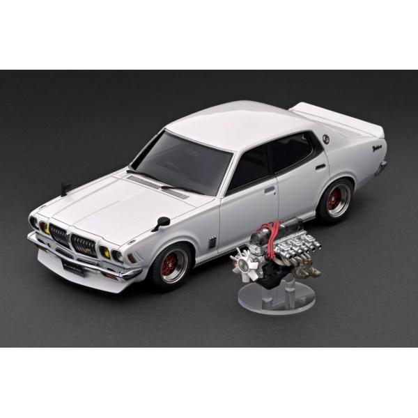 1/18 Nissan Bluebird U 2000GTX (G610) White 1/18「L20型」エンジン