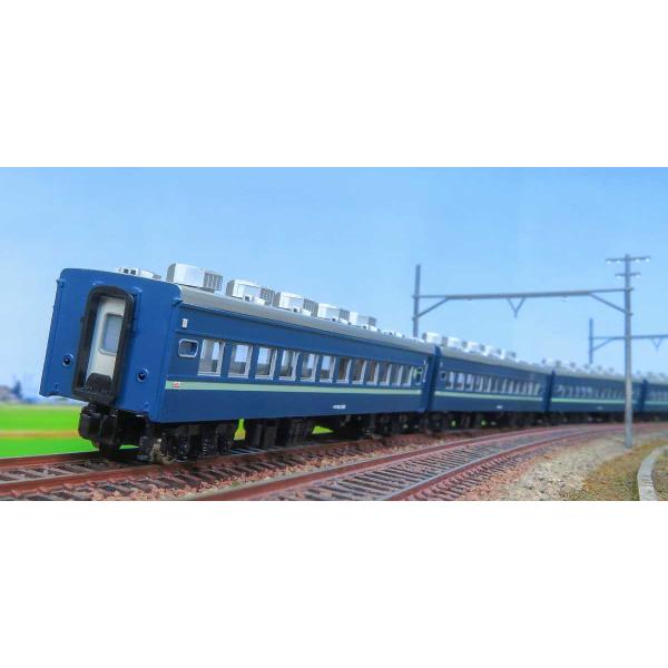 Nゲージ 着色済み スロ62系(青色・淡緑帯付き)6両編成セット グリーンマックス 19510