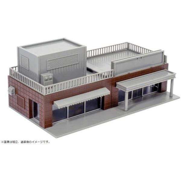 Nゲージ 平屋建て商業施設 ストラクチャー 未塗装組立キット 鉄道模型 greenmax グリーンマックス 2228
