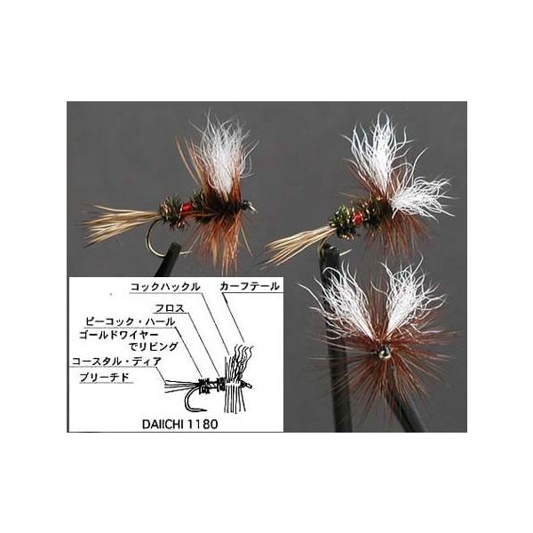 オールドアメリカ・フライフィッシング界の重鎮、リー・ウルフのオリジナル。ロッキー周辺のフリーストーン地帯で活躍しました。もちろん日本の山岳渓流でも、期待を裏切ることはありません。Vitfly版では、ウイングのカーフテールをいったん脱色してか...