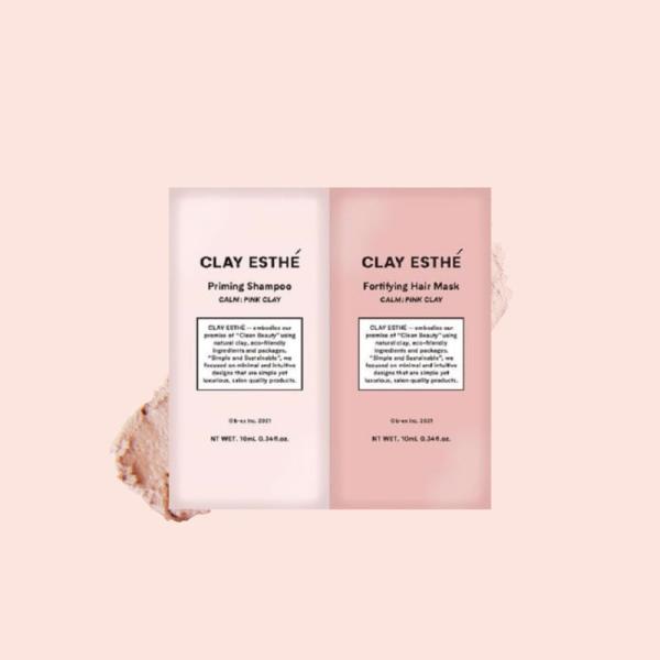 ビーエックス クレイエステ ピンククレイ ラミネート シャンプー10ml＋ヘアマスク10ml セット シャンプー お試し シャンプー トリートメント 旅行用 シャンプー