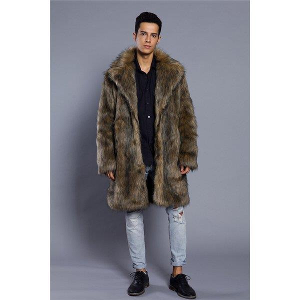 限 定 販 売 毛皮コート 大きいサイズ 格好良い 暖かい ファーコート おしゃれ 高級感 かっこいい 防寒 冬 モコモコ フェイクファー ファー ふわふわ ロング丈 ロングコート アウター メンズ コート アウター