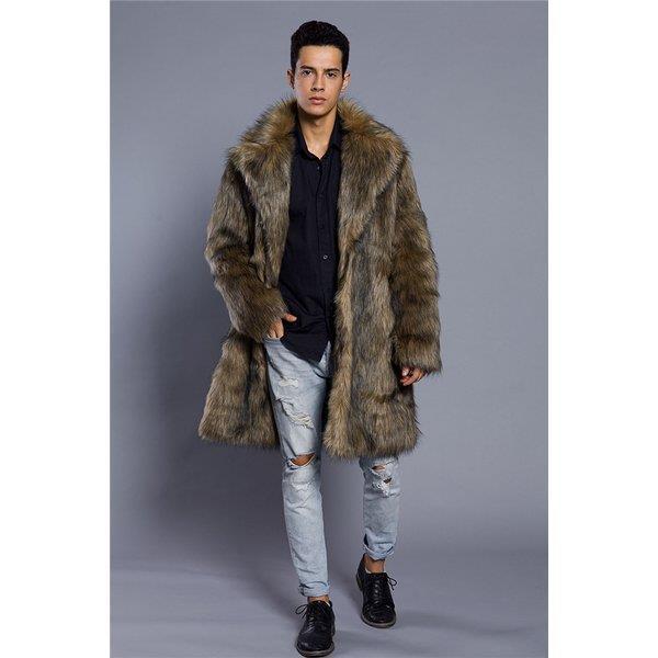 限 定 販 売 毛皮コート 大きいサイズ 格好良い 暖かい ファーコート おしゃれ 高級感 かっこいい 防寒 冬 モコモコ フェイクファー ファー ふわふわ ロング丈 ロングコート アウター メンズ コート アウター