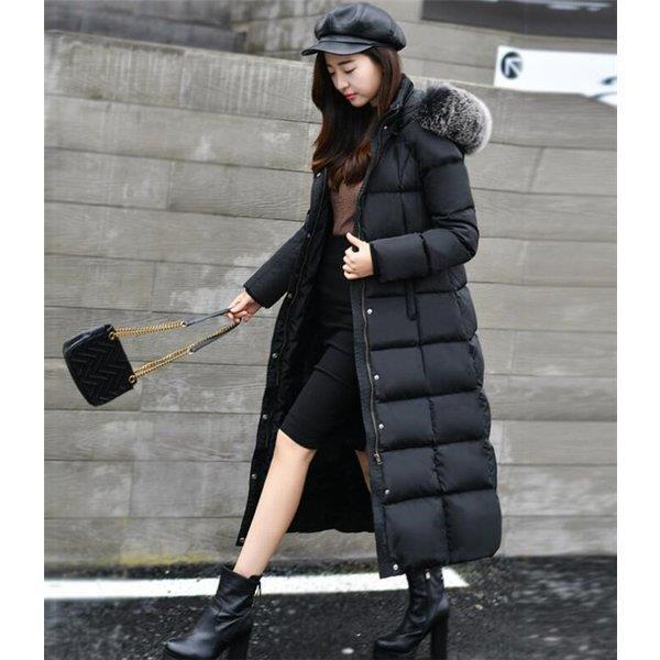 宅配 レディース ダウンジャケット ファー付き レディース ダウンジャケット ファー付き 防寒 冬 ロングコート アウター スリム ダウンコート コート アウター Meorboston Org