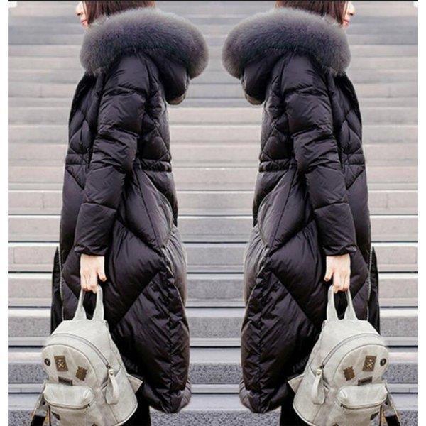 限定品 レディース ダウンジャケット ファー付き 防寒 冬 アウターファー フード ロング丈 ダウンコート 軽量 レディース ダウンジャケット コート アウター