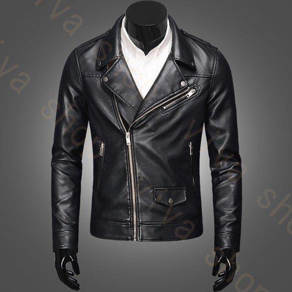 入荷中 レザージャケット バイクウェア ビジネス カジュアル 秋冬 スリム ファッション ロールカラー 耐磨 防風 防寒 Pu アウター 秋冬服 メンズ 革ジャン バイクウェア レザージャケット メンズ 革ジャン ジャケット