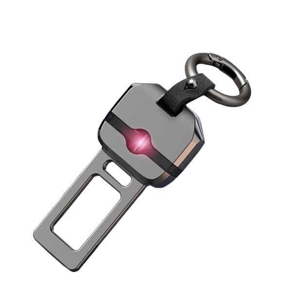 Juckier 静電気除去キーホルダー 車内用 LED確認ランプ付き 多機能デザイン 助手席 荷物固定 ペット乗車時用 誤警報防止 防塵キャップ付属